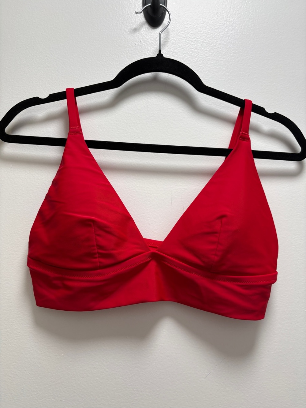 aerie Red Wireless Triangle Swim Top - L - Nautical Coastal Beach
